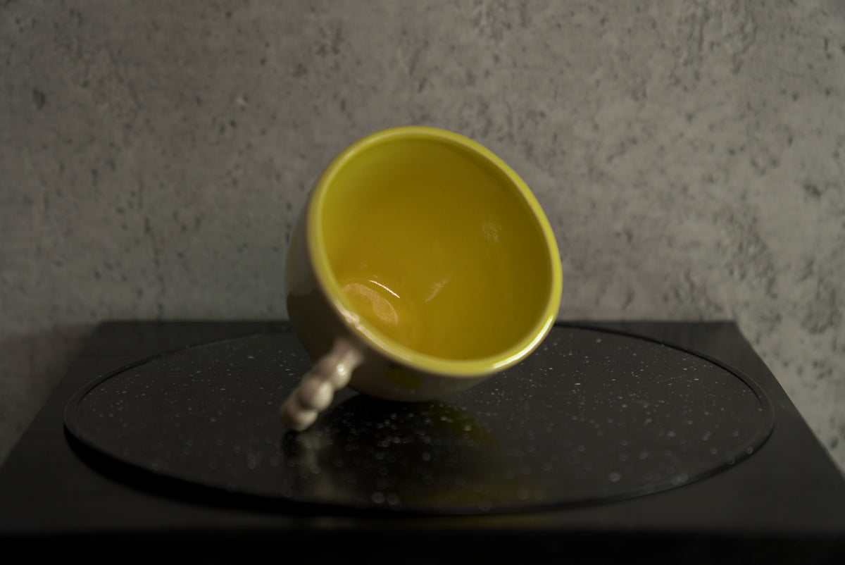 kremowo-żółta filiżanka w cytryny / lemon bubble cup