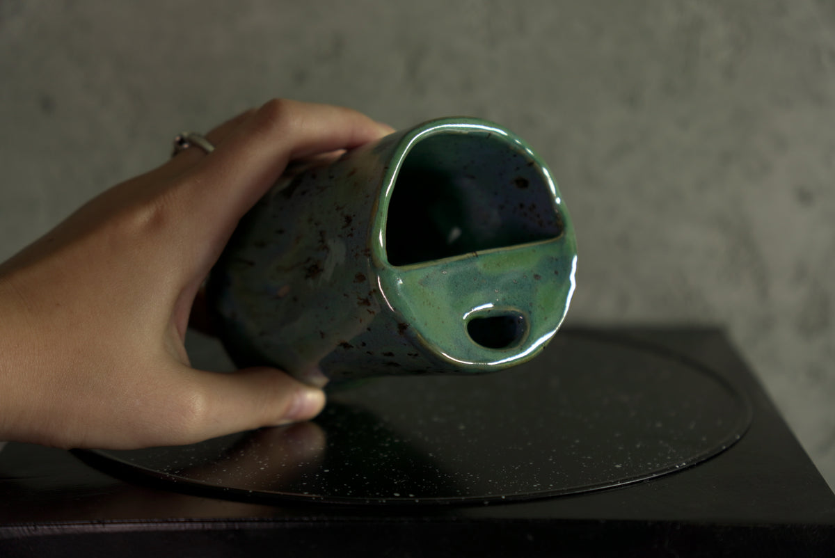 miętowo-morski kubek z pokrywką / mint travel mug