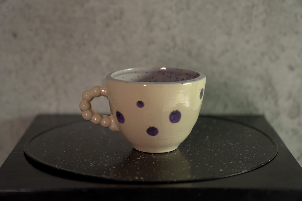 kremowa filiżanka w borówki / blueberry bubble cup