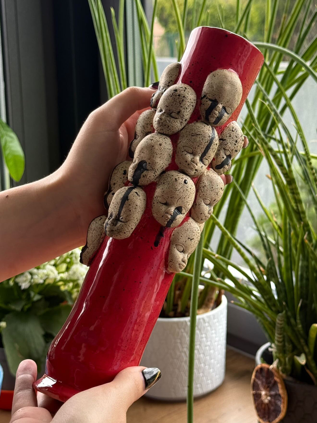 custom wazon z głowami / custom doll vase